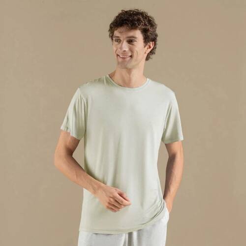 Men's Crew Neck Cotton Insenco T-Shirt Light Green - 1