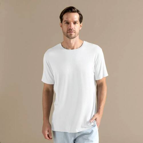 Men's Crew Neck Cotton Insenco T-Shirt White - 1